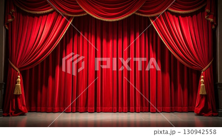 赤いカーテンのステージ 赤いカーテンのステージ 130942558