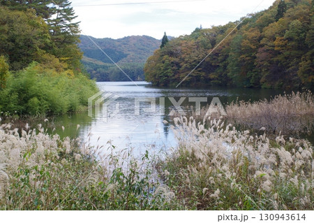 北広島町聖湖畔秋の景色 北広島町聖湖畔秋の景色 130943614