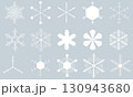 シンプルな雪の結晶のアイコンセット 130943680
