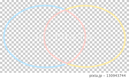 重疊的柔和橢圓形線條框架 重疊的柔和橢圓形線條框架 130943744