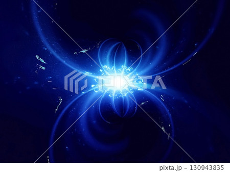 爆発の効果のある抽象的な青い光の3dイラスト 爆発の効果のある抽象的な青い光の3dイラスト 130943835