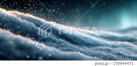 Abstract Snowy Scene with Particles in a Clean Seamless Design 130944471