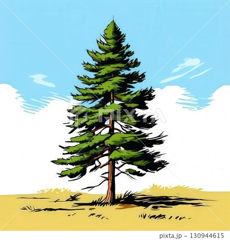 the AI Image Generator, Beautiful Illustration of a Majestic Pine Tree i 130944615