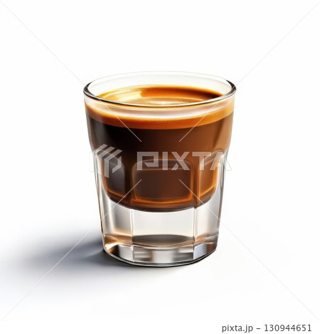 an AI Image Generator, Glass of Freshly Brewed Coffee with Smooth Creamy Layers an AI Image Generator, Glass of Freshly Brewed Coffee with Smooth Creamy Layers 130944651