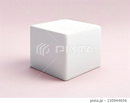 an AI Image Generator, Cube on a Neutral Background 130944656