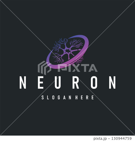 Neuron Logo, Neuron Nerve or Seaweed Vector Abstract Molecule Design, Template Illustration Neuron Logo, Neuron Nerve or Seaweed Vector Abstract Molecule Design, Template Illustration 130944759