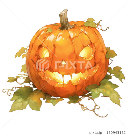 【ハロウィン】ジャック・オー・ランタンのイラスト/タイプ6 130945182