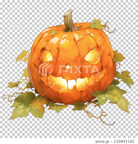 【ハロウィン】ジャック・オー・ランタンのイラスト/タイプ6 130945182