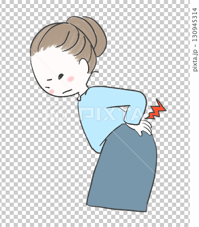 A woman with a hurting back A woman with a hurting back 130945314