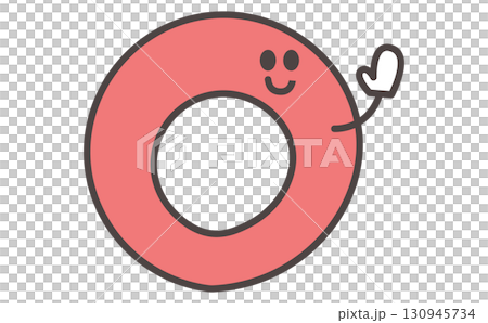 帶有字母 O 插圖的可愛角色學習材料。字母 O 130945734