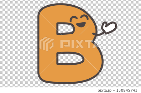Cute character learning material with illustrations of the alphabet B. Alphabet Letter B 130945743