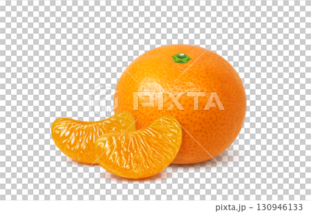 橘子插畫逼真的水果 130946133