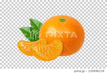 橘子插畫逼真的水果 130946134