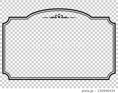 仿古設計框/星星/黑色/插畫/材質 130946434