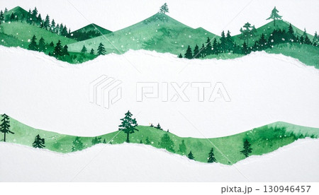 ほのぼのとした冬の風景画 130946457