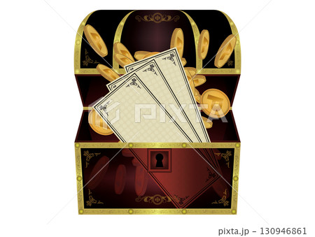 宝箱とクーポン券 宝箱とクーポン券 130946861