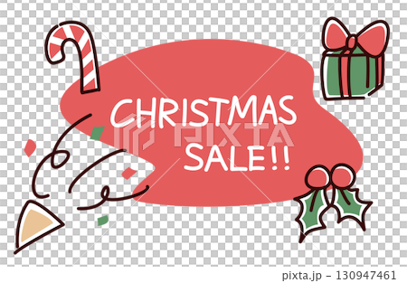 クリスマスセールのバナー風イラスト 130947461