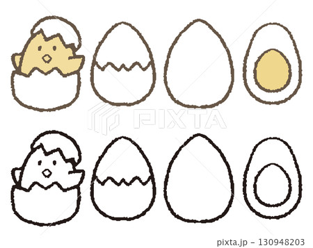 手描きのたまごセット 130948203