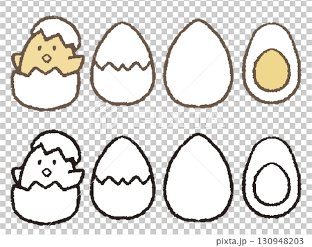 手描きのたまごセット 130948203