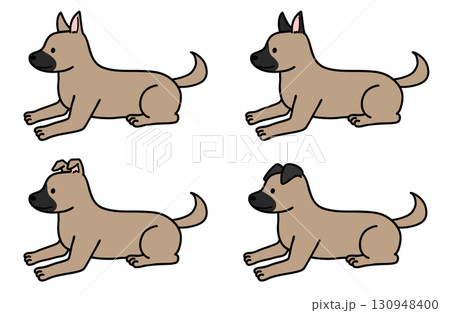 犬・保護犬・雑種犬／鼻黒犬 130948400