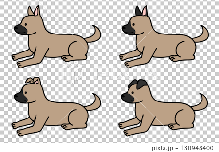 犬・保護犬・雑種犬／鼻黒犬 130948400