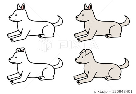 犬・保護犬・雑種犬／白い犬 130948401