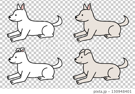 犬・保護犬・雑種犬／白い犬 130948401