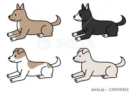 いろいろな色柄の犬・保護犬・雑種犬 130948402