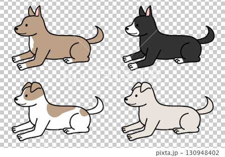 いろいろな色柄の犬・保護犬・雑種犬 130948402