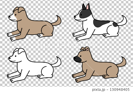 いろいろな色柄の犬・保護犬・雑種犬 130948405