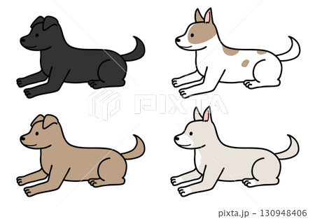 いろいろな色柄の犬・保護犬・雑種犬 130948406