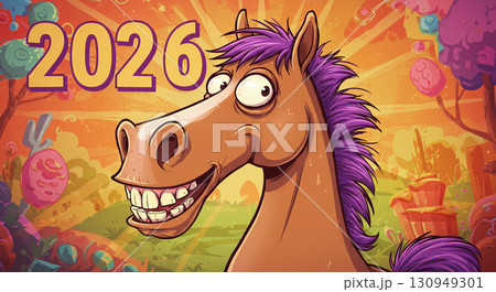 笑う門には馬来たる!2026年・午年 笑う門には馬来たる!2026年・午年 130949301