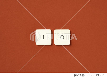 IQ Keys on Red Background 130949363