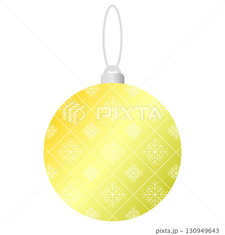 クリスマスオーナメント ゴールド グラデーションと雪の結晶柄 クリスマスオーナメント ゴールド グラデーションと雪の結晶柄 130949643