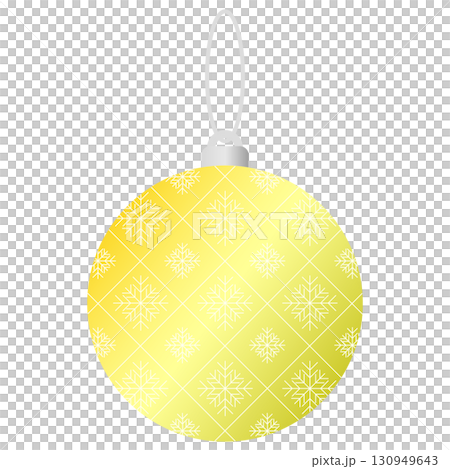 Christmas ornament gold gradient and snowflake pattern 130949643