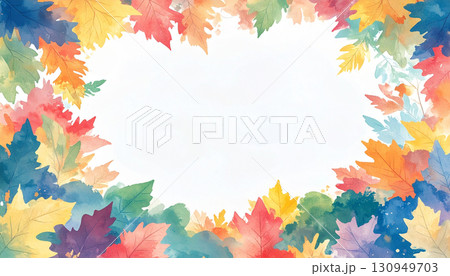 カラフルな秋の葉の背景 カラフルな秋の葉の背景 130949703