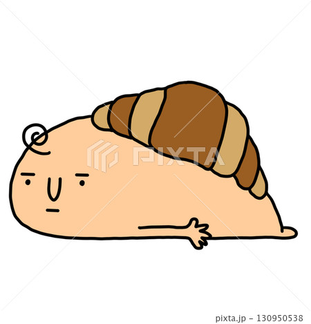illustration of monster croissant bread 130950538