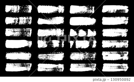 Grunge brush strokes, lines, ink smudges, hand-drawn scribble shapes. Handmade sketchy marks, acrylic stains, charcoal streaks. Paint textures, dry brush effect. Marker underline. Vector illustration 130950892