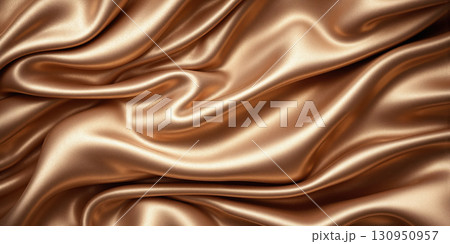 Mocha Mousse with Champagne Gold Fluid Curves and Shimmering Hues Elegant mocha mousse and champagne gold fluid curves with shimmering 130950957