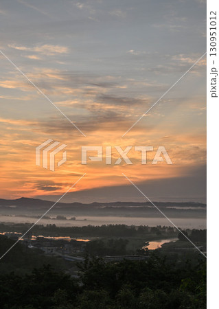 河北潟干拓地の朝景 河北潟干拓地の朝景 130951012