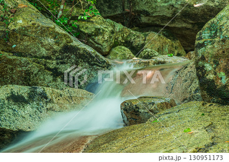 大津市北小松の渓流　楊梅の滝下流　滋賀県 130951173