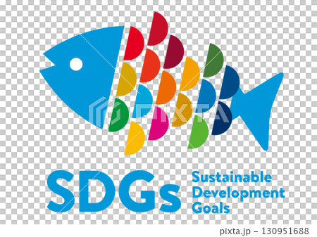 SDGsをイメージしたシンプルな背景・フレーム 魚 水産物 海 白背景 SDGsをイメージしたシンプルな背景・フレーム 魚 水産物 海 白背景 130951688
