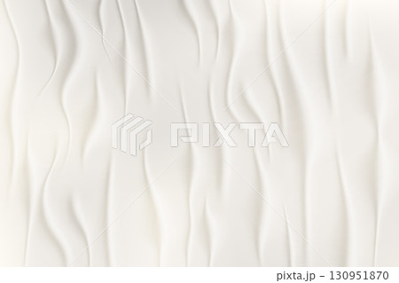 White paper mockup for poster. Glued sheet blank with folds and wrinkles. Vector crease textured page. Rippled sticker effect for flyer design 130951870