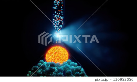 Futuristic vision of immune system strengthening with biotechnology innovation 130952056
