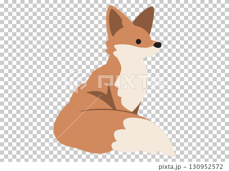 かわいいきつねのベクターイラスト素材 かわいいきつねのベクターイラスト素材 130952572