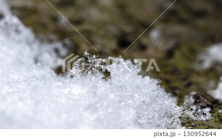 snowflakes, winter card, crystals of snow 130952644