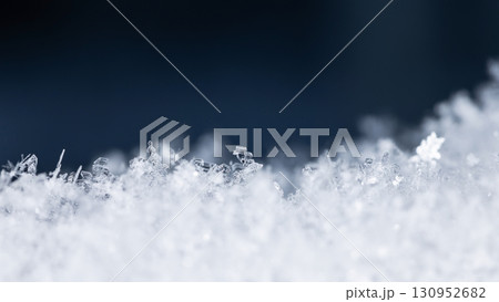 snowflakes, winter card, crystals of snow 130952682