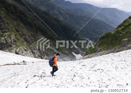 猿倉から白馬岳への大雪渓ルート 130952714