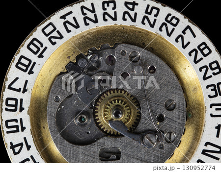 clockwork vintage mechanical watch, high resolution and detail clockwork vintage mechanical watch, high resolution and detail 130952774