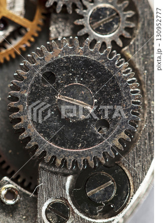 clockwork vintage mechanical watch, high resolution and detail 130952777
